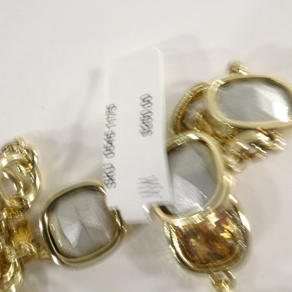 Lee Angel For Neiman Marcus Gold Crystal Cushion Necklace NWT 250.00 - Picture 5 of 6